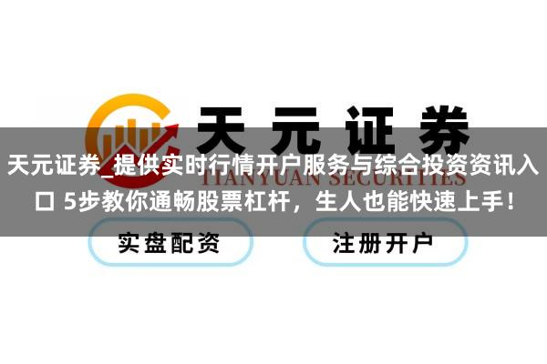 天元证券_提供实时行情开户服务与综合投资资讯入口 5步教你通畅股票杠杆，生人也能快速上手！