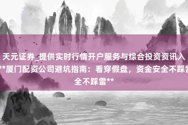 天元证券_提供实时行情开户服务与综合投资资讯入口 **厦门配资公司避坑指南：看穿假盘，资金安全不踩雷**