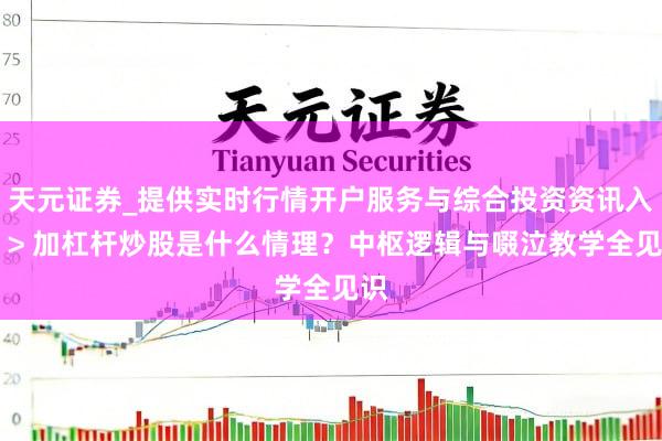 天元证券_提供实时行情开户服务与综合投资资讯入口 > 加杠杆炒股是什么情理？中枢逻辑与啜泣教学全见识